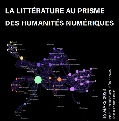 You are currently viewing Journée d’étude: La littérature au prisme des humanités numériques (ObTIC / IEA Paris)